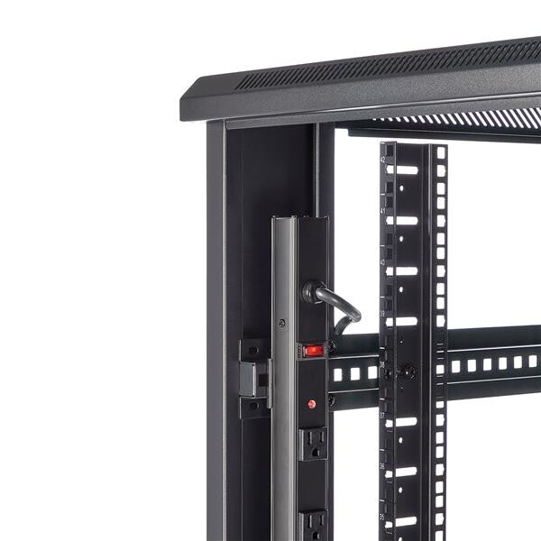 StarTech.com 4-Post 42U Server Rack Cabinet, 19" Data Rack Cabinet for Computer / AV / IT Equipment mount, Rack Server Enclosure with Casters, Full Size Industrial Network Storage