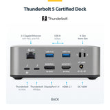 StarTech.com Thunderbolt 5 Universal Docking Station, Multi-Display Hub, 8K 60Hz or 4K 144Hz, 120Gbps Bandwidth Boost, 140W PD, 30W Phone Charging, USB 10Gbps, 2.5G LAN