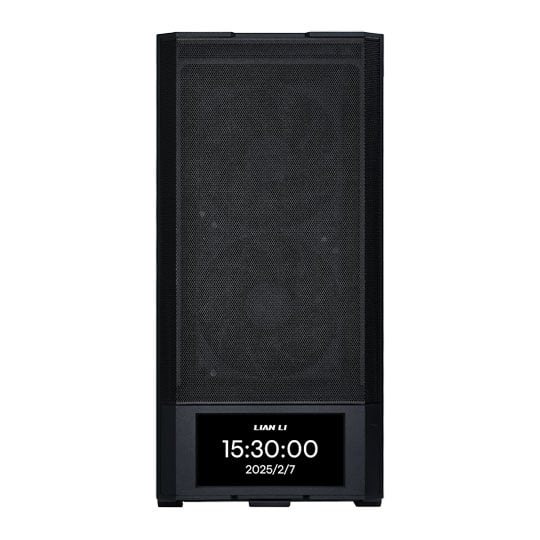 Lian Li LANCOOL 207 Digital Black Mid Tower Compact Tempered Glass PC Gaming Case with 6" LCD Screen