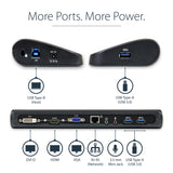 StarTech.com Dual-Monitor USB 3.0 Docking Station with HDMI & DVI/VGA~Dual Monitor USB 3.0 Laptop Docking Station with HDMI/DVI/VGA, 3x USB-A Hub, GbE, Audio, Universal Type-A Dock for Windows/macOS/ChromeOS - TAA Compliant