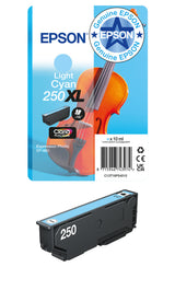 Epson Singlepack Light Cyan 250XL Violin Claria Photo HD Ink