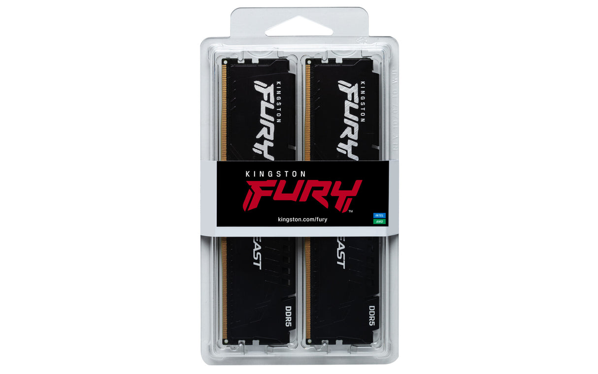 Kingston Technology FURY Beast 32GB 6000MT/s DDR5 CL36 DIMM (Kit of 2) Black EXPO