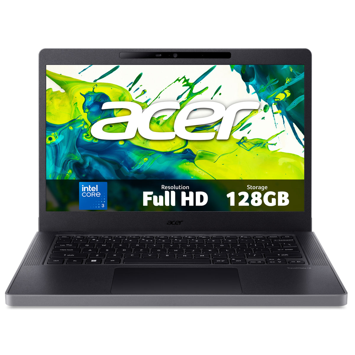 Acer TravelMate B5 14 laptop (TMB514-31-G2) - Intel Core 3, 8GB RAM, 128GB, 14" Full HD display, Windows 11