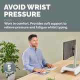 Fellowes Keyboard Wrist Rest Breyta Compact Keyboard Wrist Support with Antibacterial Protection Ergonomic Wrist Support Grey