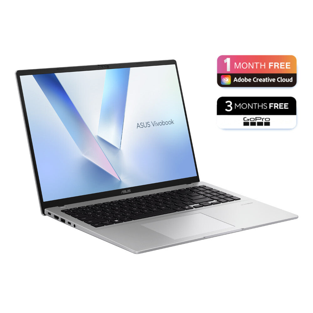 ASUS Vivobook 16 X1607AA-MB019W Copilot+ PC Intel Core Ultra 5 325 Laptop 40.6 cm (16") WUXGA 16 GB DDR5-SDRAM 512 GB SSD Wi-Fi 6 (802.11ax) Windows 11 Home Silver
