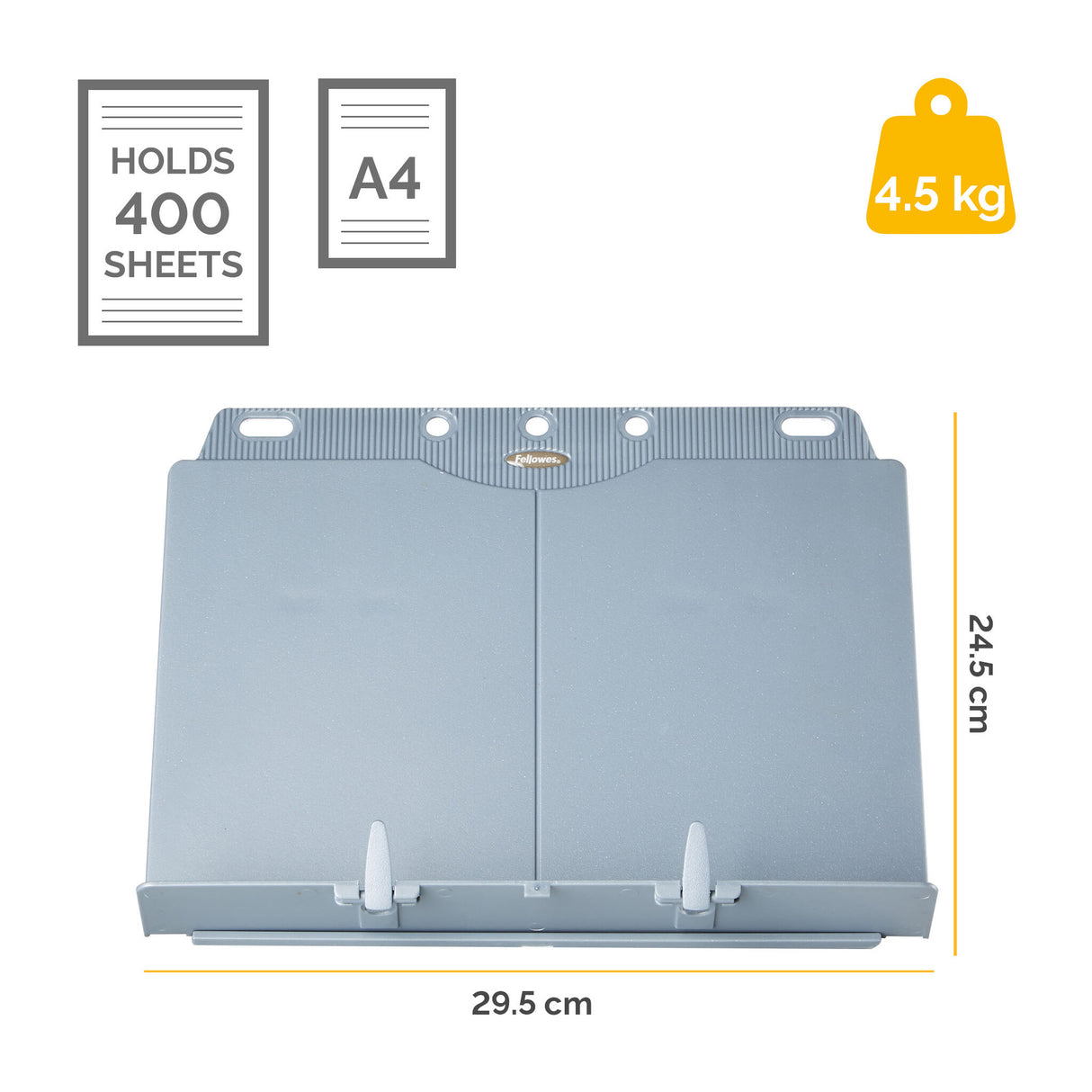 Fellowes Booklift document holder Plastic Silver
