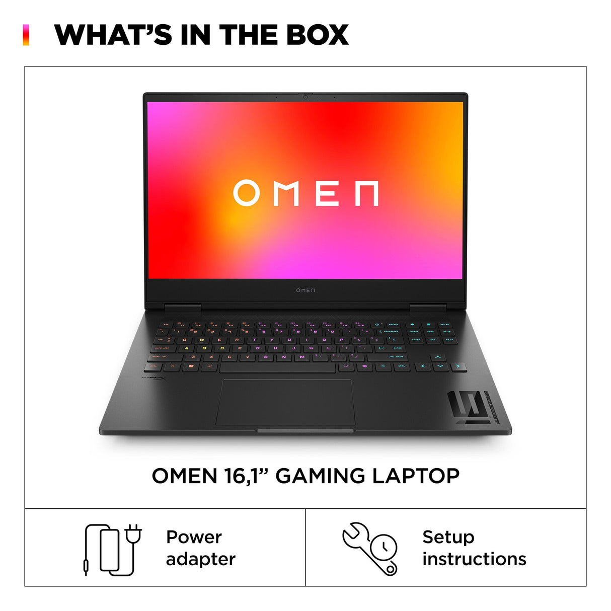 OMEN by HP 16-wf1005na Intel® Core™ i5 i5-14500HX Laptop 40.9 cm (16.1") Full HD 16 GB DDR5-SDRAM 512 GB SSD NVIDIA GeForce RTX 4050 Wi-Fi 7 (802.11be) Windows 11 Home Black