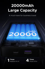 Ugreen 20000mAh Power Bank 145W 1C1A with Built-in USB-C Cable