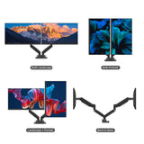 j5create JTSA302 Ergonomic Dual-Monitor Mount with Docking Station, Black