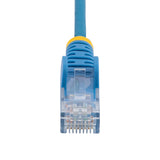 StarTech.com 10m Blue Slim CAT6 Ethernet Cable, Snagless, 100W PoE, UTP, LSZH, 28AWG Pure Bare Copper Wire, Slim RJ45 Network Patch Cord w/Strain Reliefs, Fluke Tested