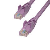 StarTech.com 3m Purple Cat6 Ethernet Cable, Snagless, 100W PoE, UTP, 24AWG Pure Bare Copper Wire, RJ45 Network Patch Cord w/Strain Reliefs, Individually Tested