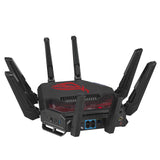 ASUS ROG Rapture GT-BE19000 wireless router Multi-Gigabit Ethernet Tri-band (2.4 GHz / 5 GHz / 6 GHz) Black, Red