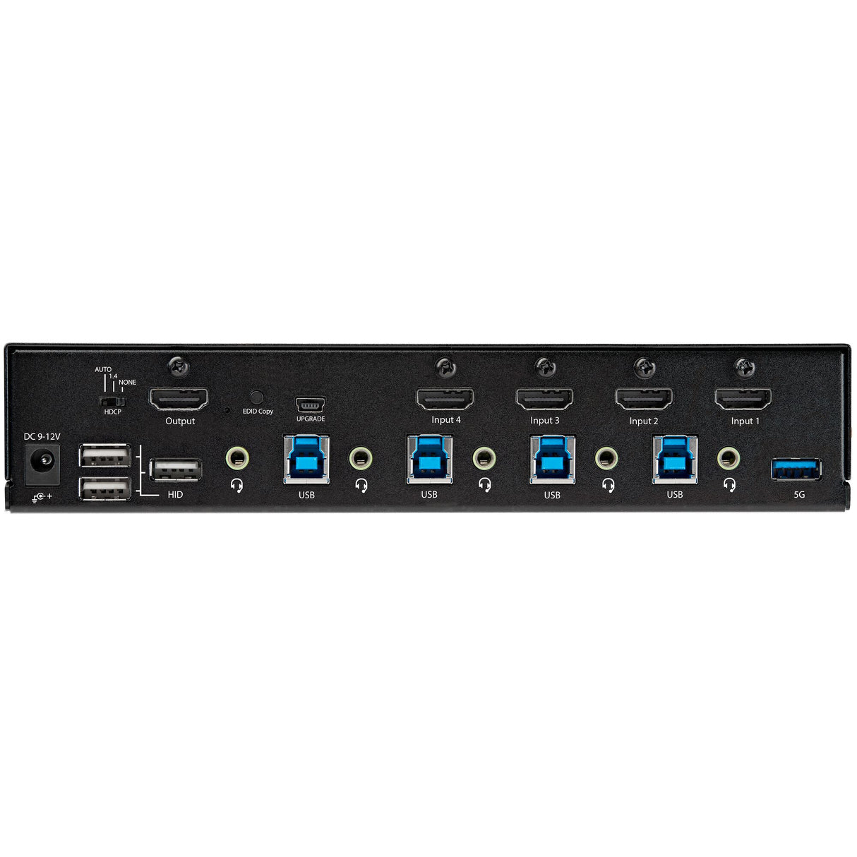 StarTech.com 4 Port HDMI KVM Switch - Single Monitor 4K 60Hz Ultra HD HDR - Desktop HDMI 2.0 KVM Switch with 2 Port USB 3.0 Hub (5Gbps) and 4x USB 2.0 HID, Audio - Hotkey Switching - TAA