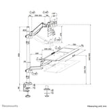 Neomounts DS90-325BL1 Sit-stand workstation desk 17-32" - gas spring