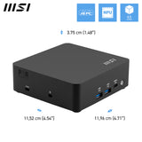 MSI Cubi NUC AI 1UMG Intel Core Ultra 7 155H (14th Gen - Core Ultra Series 1), Barebone, NUC, SFF, Mini Computer, HTPC, (NO RAM, NO Storage, NO OS), Intel Graphics/DDR5/Dual ThunderBolt 4/Dual HDMI/Dual LAN/WiFi 6E/BT 5.3/VESA - NUC AI 1UMG i7 155H BB