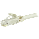 StarTech.com 1.5m CAT6 Ethernet Cable - White CAT 6 Gigabit Ethernet Wire -250MHz 100W PoE RJ45 UTP Network/Patch Cord Snagless w/Strain Relief Individually Tested