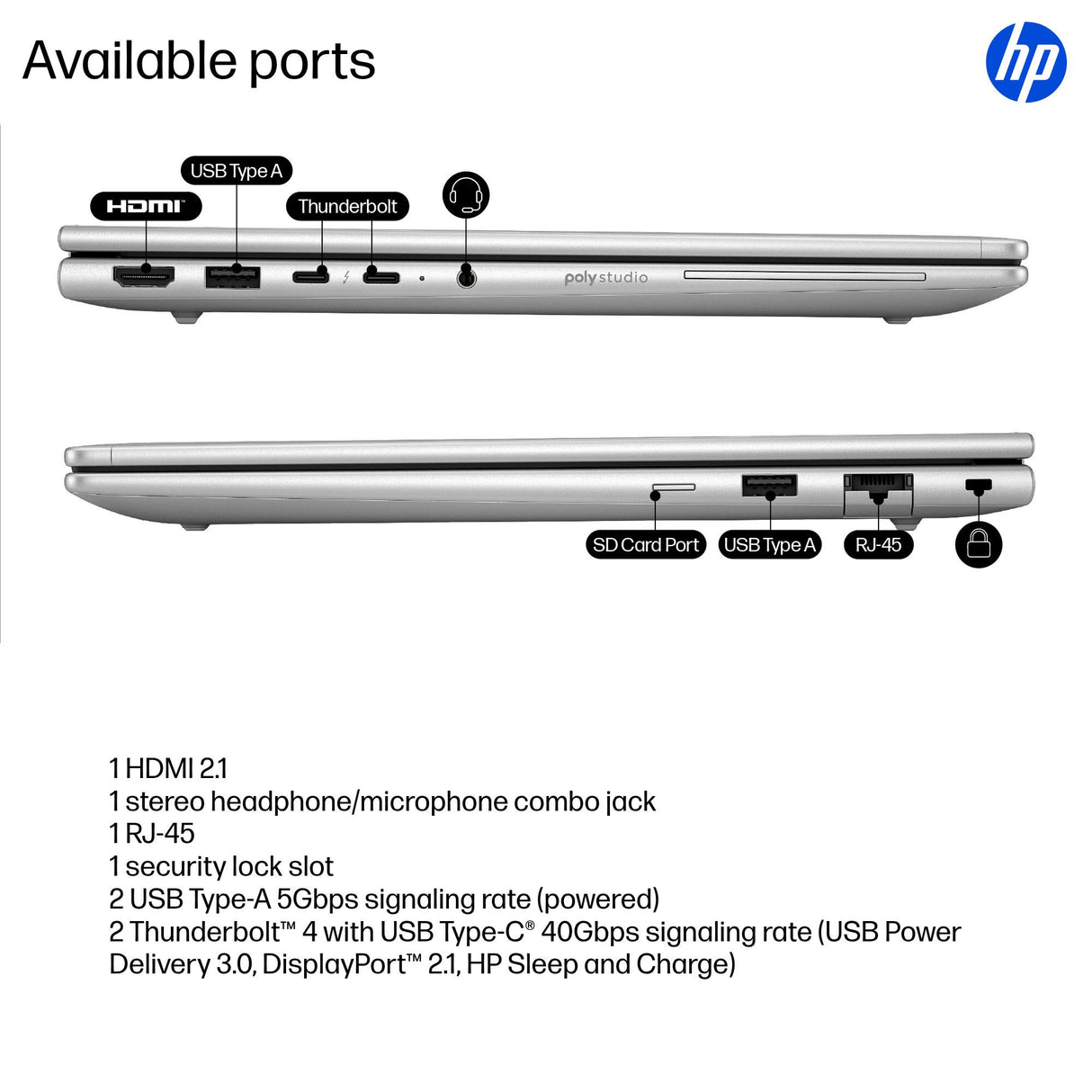 HP EliteBook 6 G1i AI Intel Core Ultra 5 225U Laptop 35.6 cm (14") WUXGA 16 GB DDR5-SDRAM 512 GB SSD Wi-Fi 6E (802.11ax) Windows 11 Pro AI PC Silver