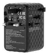 Verbatim Charge 'n' Travel 100W Universal Travel Adapter with retractable cable Black