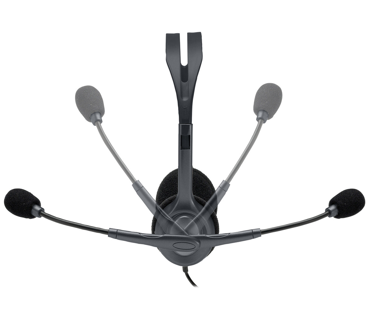 Casque filaire Logitech H111, son stéréo, prise audio 3,5 mm, microphone antibruit, noir
