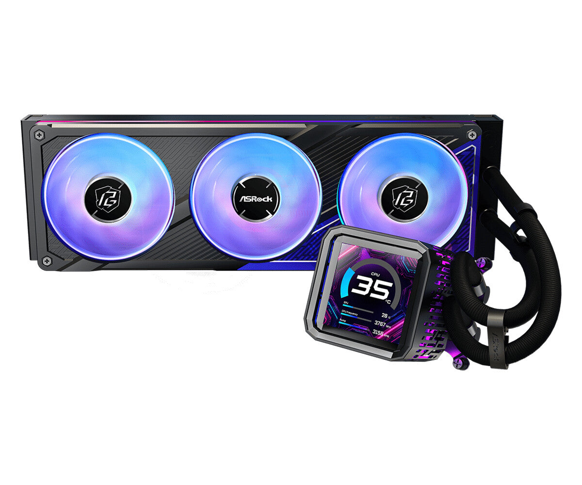 Asrock Phantom Gaming 360 LCD Processor Liquid cooling kit 12 cm Black