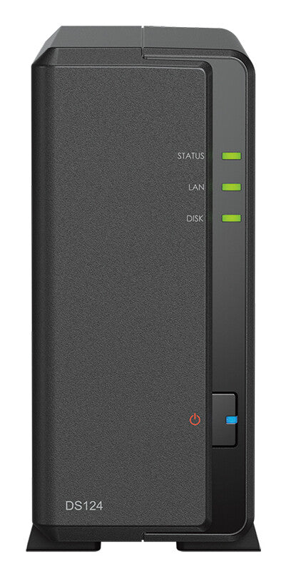 Synology DiskStation DS124 NAS Desktop Realtek RTD1619B 1 GB DDR4 4 TB HDD DiskStation Manager Black