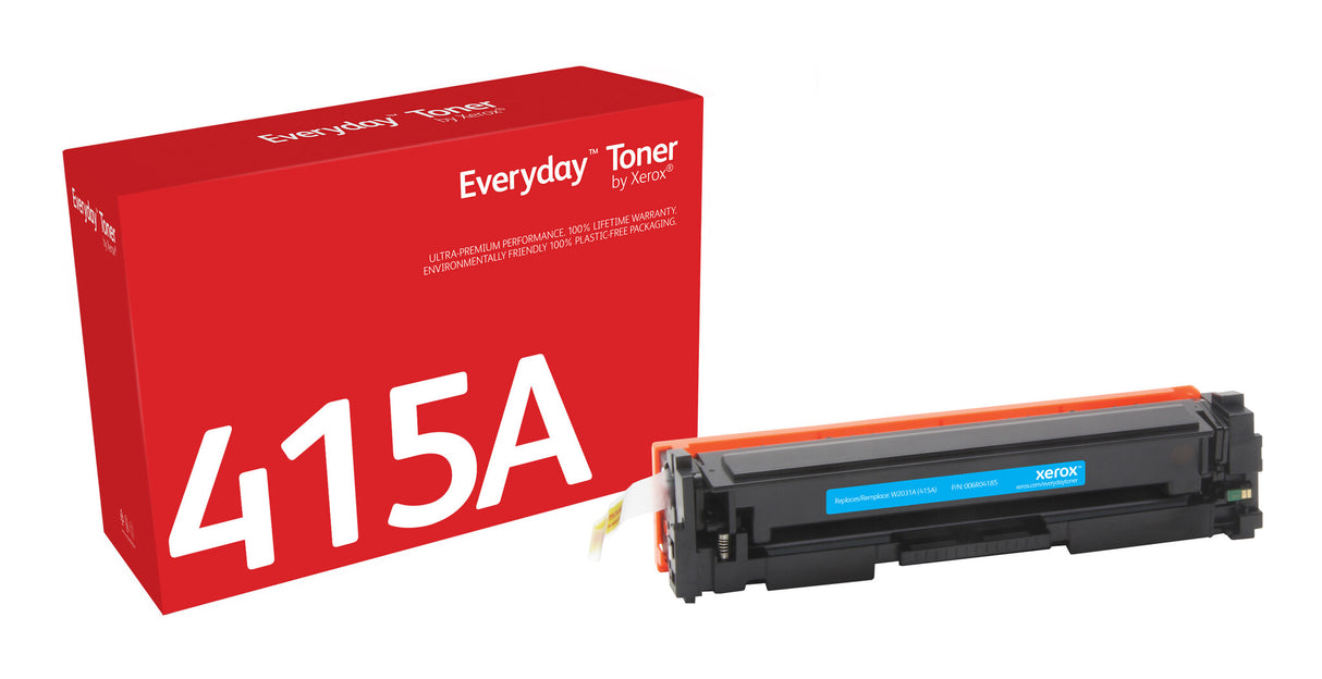 Everyday™ Cyan Toner by Xerox compatible with HP 415A (W2031A), Standard capacity
