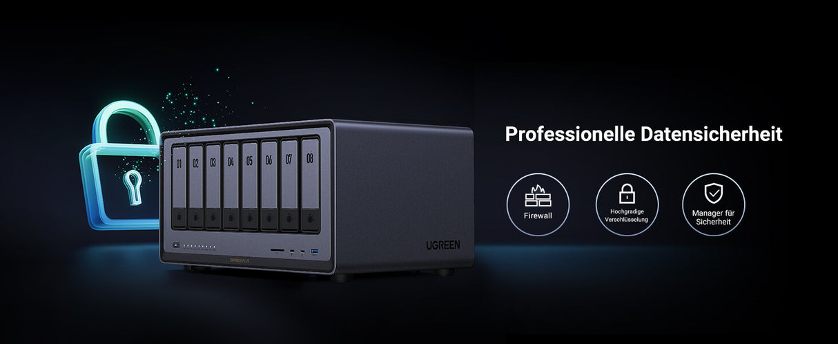 Ugreen NETWORK ATTACHED DXP8800PL DISKLESUK NAS Desktop Intel® Core™ i5 i5-1235U 8 GB DDR5 0 TB UGOS Pro
