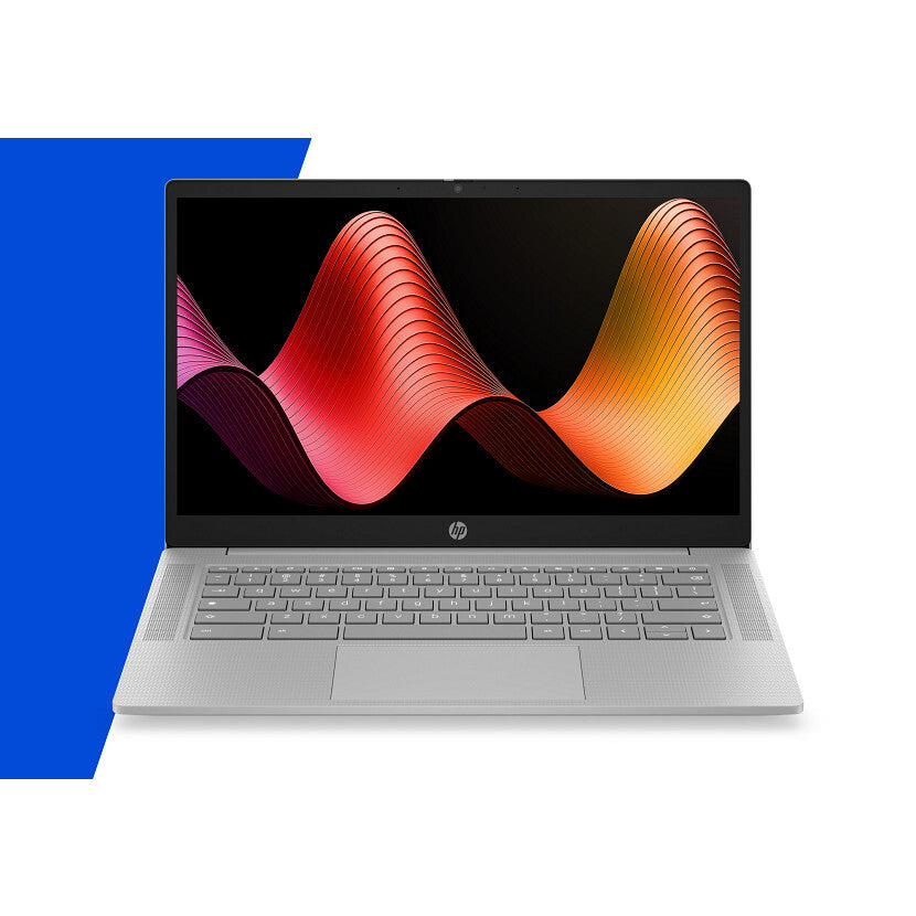 HP 14A-NM0001NAX MTK 540 8GB 128GB CHR MediaTek Chromebook 35.6 cm (14") HD LPDDR5-SDRAM Wi-Fi 6 (802.11ax) ChromeOS Silver