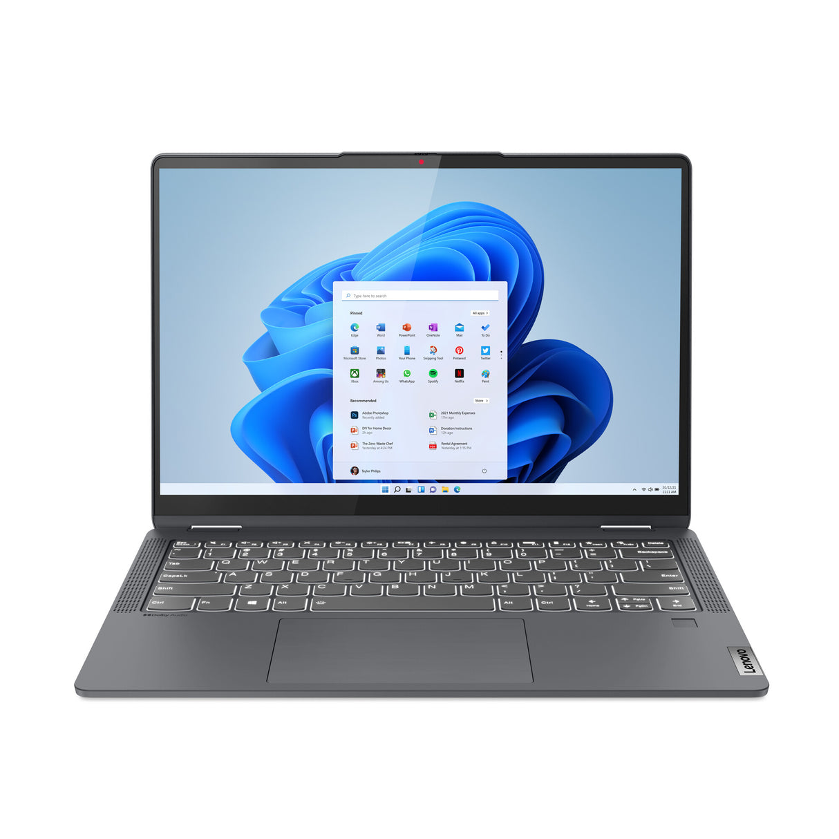 Lenovo IdeaPad Flex 5 14ALC7 AMD Ryzen™ 7 5700U Hybrid (2-in-1) 35.6 cm (14") Touchscreen WUXGA 16 GB LPDDR4x-SDRAM 1 TB SSD Wi-Fi 5 (802.11ac) Windows 11 Home UK English Grey