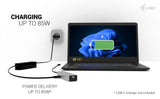 i-tec Metal USB-C Charging HUB 5port with USB-C video 8K + Power Delivery 85W