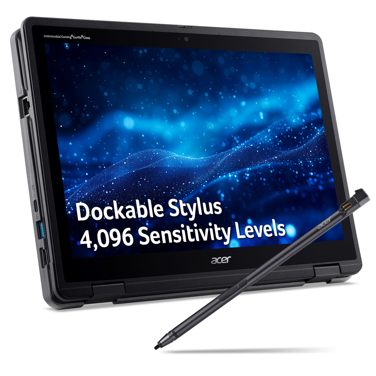 Acer TravelMate Spin B3 B3 Spin 12 TMB312RN‑31‑TCO – 12.2" WUXGA Touch, Intel N150, 8GB LPDDR5X, 256GB SSD