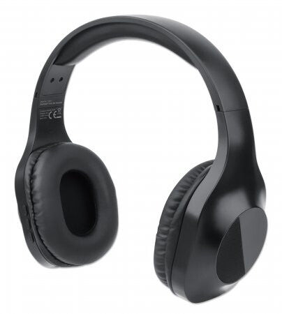 Manhattan Bluetooth On-Ear Headset, Microphone, Integrated Controls, 6 hour usage time, Max Range 10m, 3.5mm Aux port, Bluetooth v5.0 + EDR, USB-A charging cable included, Three Year Warranty