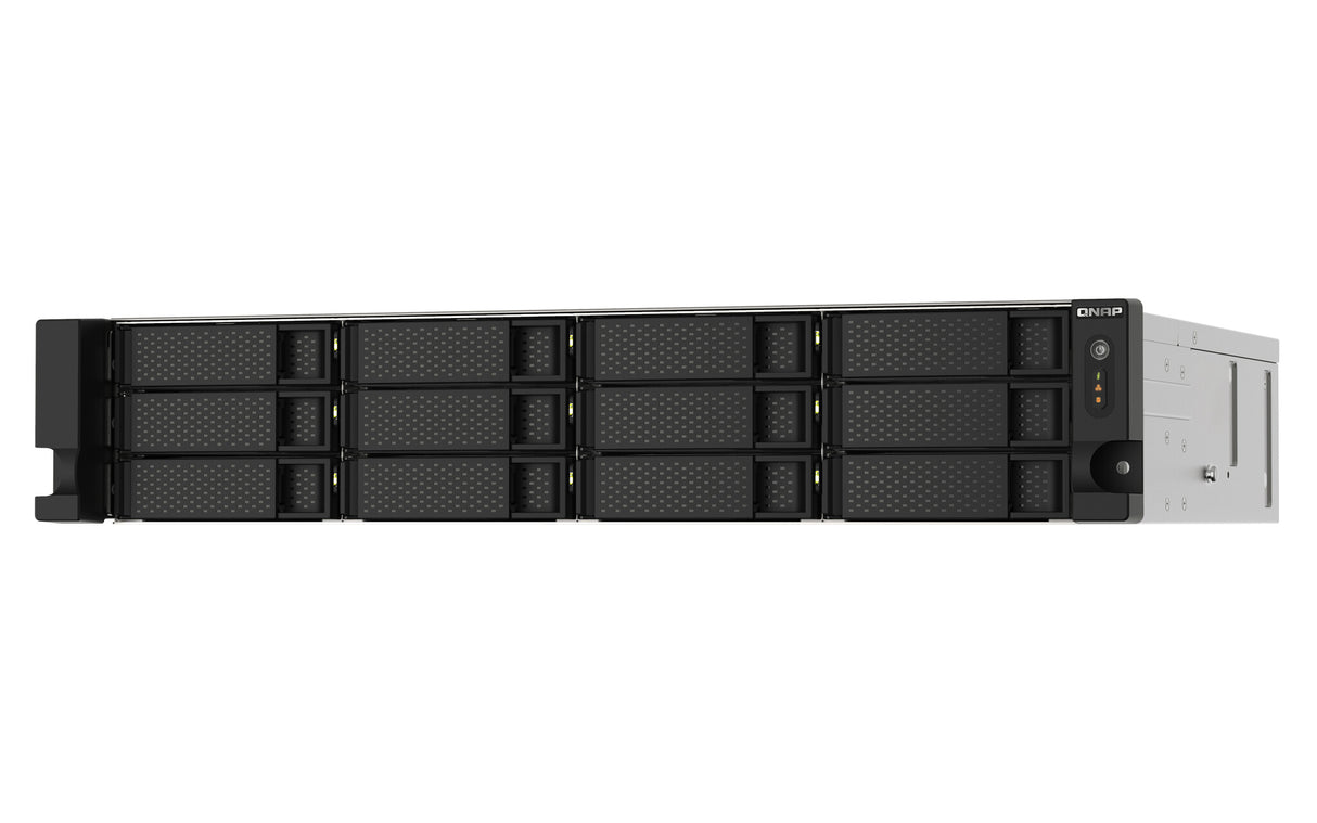 QNAP TS-1273AU-RP-8G NAS/storage server Rack (2U) Ryzen Embedded V1500B 8 GB DDR4 0 TB QNAP QTS Aluminium, Black