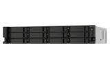 QNAP TS-1273AU-RP-8G NAS Rack (2U) Ryzen Embedded V1500B 8 GB DDR4 72 TB HDD QNAP Turbo System Black, Grey