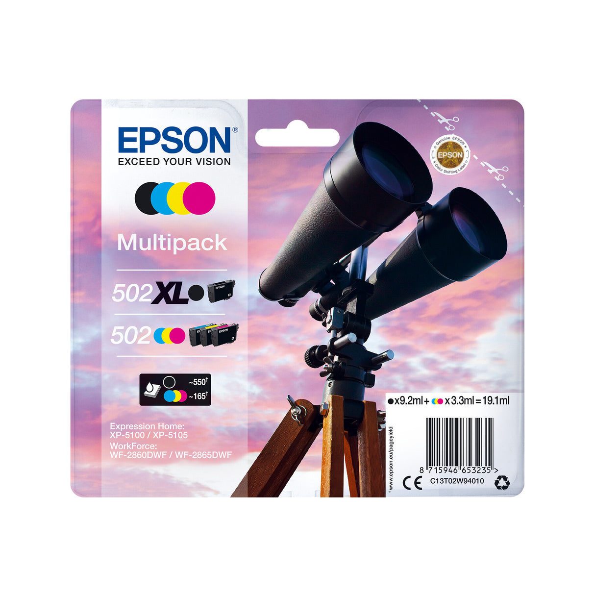 Epson Multipack 4-colours 502 XL Black/Std. CMY