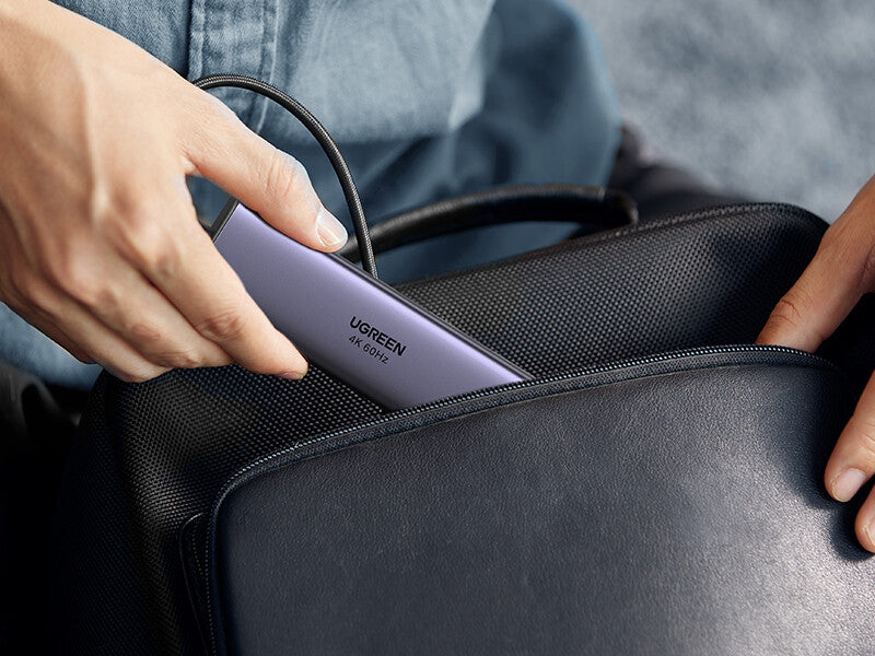 Ugreen 60515 USB-C Hub 2*USB3.0+HDMI+RJ45+SD&TF +PD port Converter