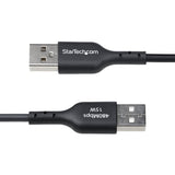 StarTech.com 3ft (1m) USB-A to USB-C Charging Cable, Charge & Sync, 3A, USB 2.0, TPE Jacket - Black USB Charging Cord