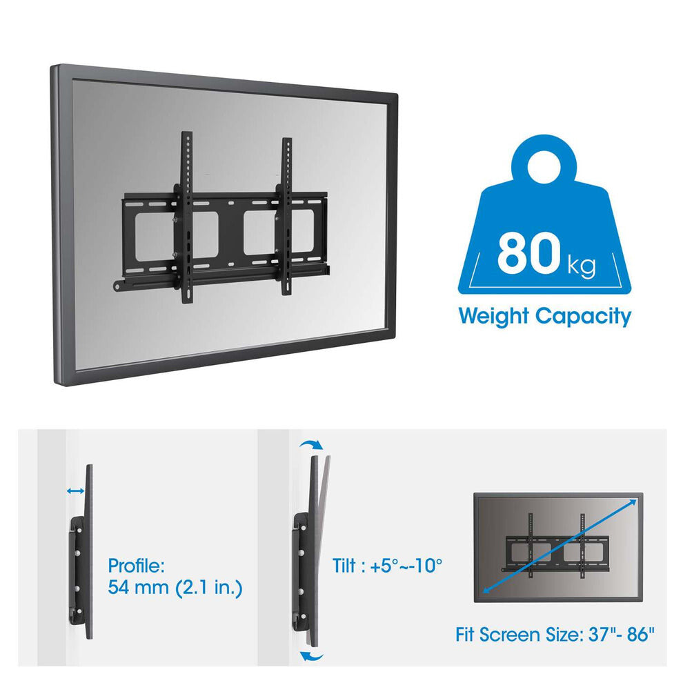 Manhattan Outdoor Wall Mount for TV & Monitors (Tiltable Anti Theft), For screens 37" to 65", VESA compatability: all between 200x200mm and 600x400mm - check the dimensions of the four mounting holes on back of screen to ensure it fits, Max 80kg, Lockable