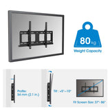 Manhattan Outdoor Wall Mount for TV & Monitors (Tiltable Anti Theft), For screens 37" to 65", VESA compatability: all between 200x200mm and 600x400mm - check the dimensions of the four mounting holes on back of screen to ensure it fits, Max 80kg, Lockable