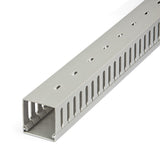 StarTech.com Open Slot Cable Management Raceway with Cover, 2"(50mm)W x 2"(50mm)H - 6.5ft(2m) length - 1/4"(8mm) Slots, PVC Network Cable Hider/Wall Wire Duct, Max 80 Cables, UL Listed