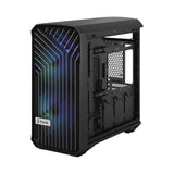 Fractal Design Torrent Compact (Light TG RGB) Caja para juegos con ventanas de vidrio tintado claro, E-ATX, 2 ventiladores RGB, concentrador de ventilador, tira RGB en cubierta de fuente de alimentación, rejilla frontal, USB-C