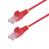 StarTech.com 5m Red Slim CAT6 Ethernet Cable, Snagless, 100W PoE, UTP, LSZH, 28AWG Pure Bare Copper Wire, Slim RJ45 Network Patch Cord w/Strain Reliefs, Fluke Tested