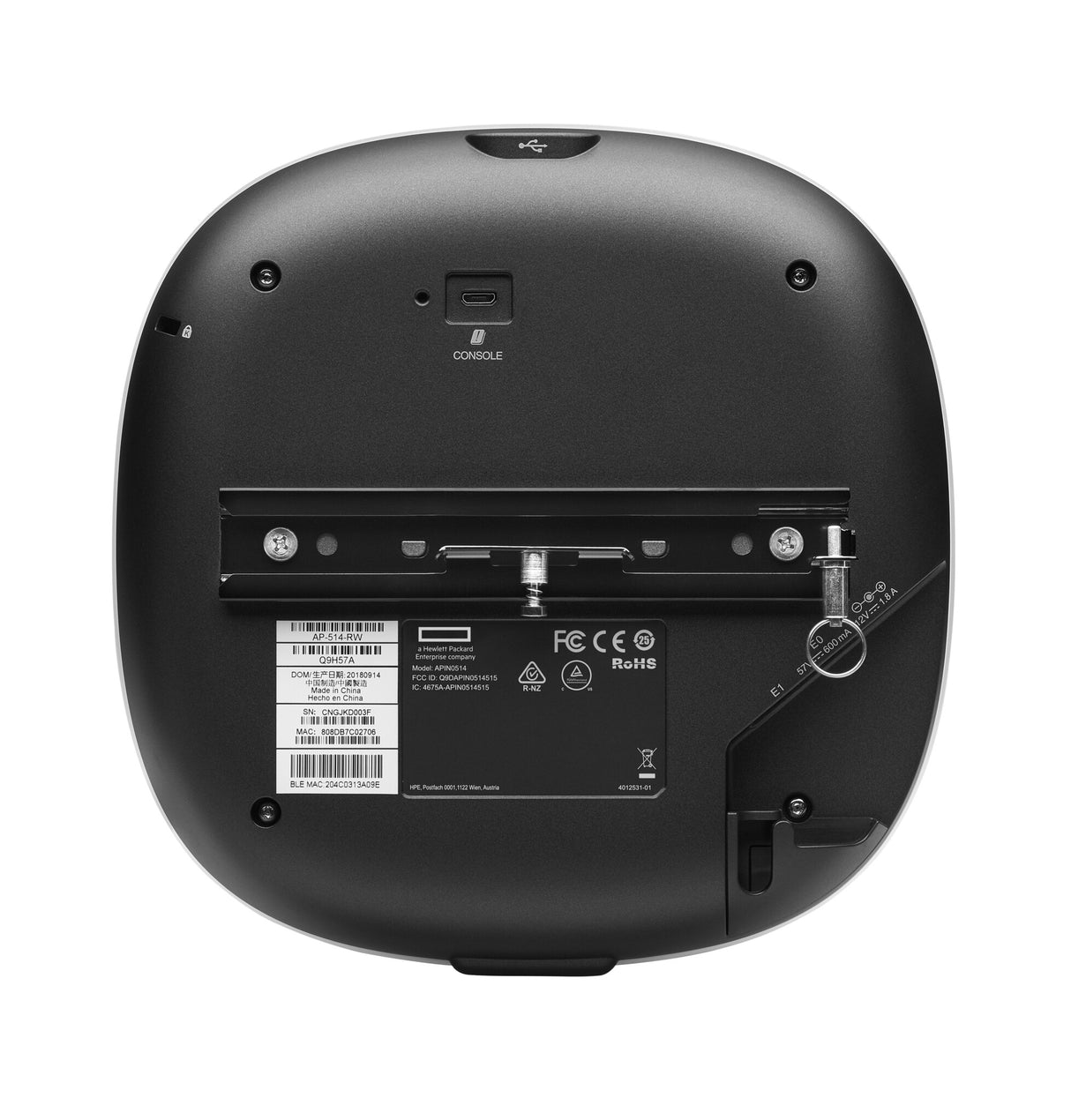 HPE Aruba Networking AP-514 (RW) Dual Radio 4x4/2x2 802.11ax External Antennas Unified Campus AP