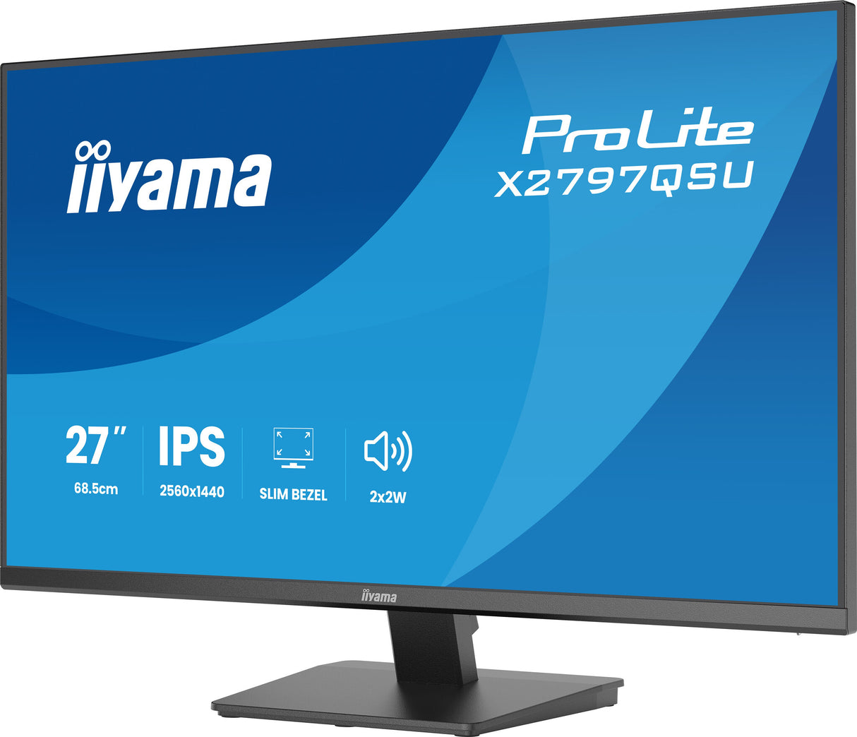 iiyama ProLite X2797QSU-B1 computer monitor 68.6 cm (27") 2560 x 1440 pixels Quad HD LED Black