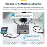 StarTech.com Thunderbolt 5 Universal Docking Station, Multi-Display Hub, 8K 60Hz or 4K 144Hz, 120Gbps Bandwidth Boost, 140W PD, 30W Phone Charging, USB 10Gbps, 2.5G LAN