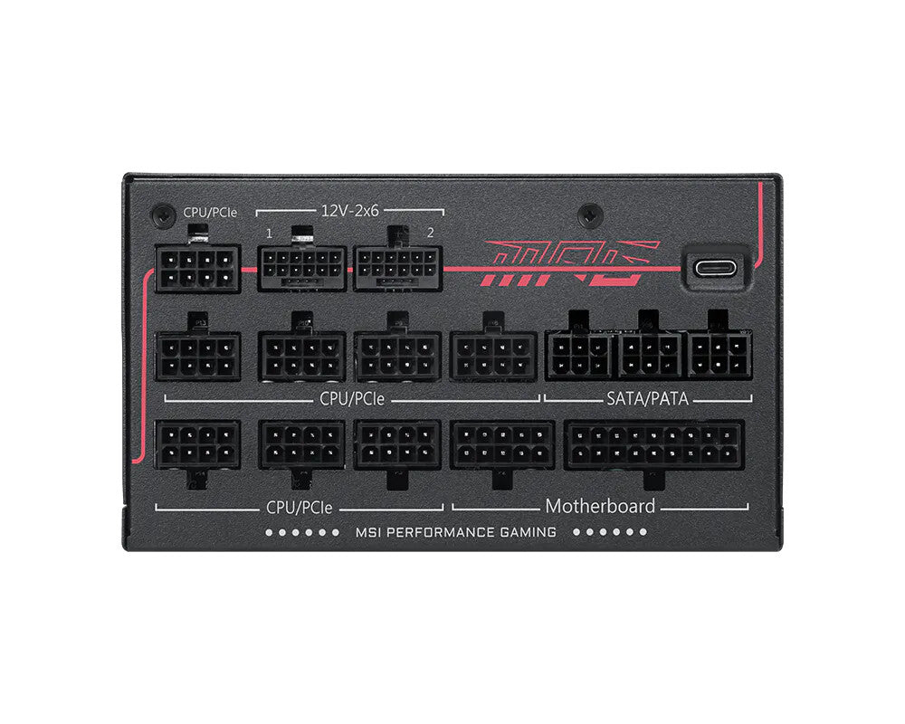 MSI MPG Ai1300TS PCIE5 power supply unit 1300 W 24-pin ATX ATX Black