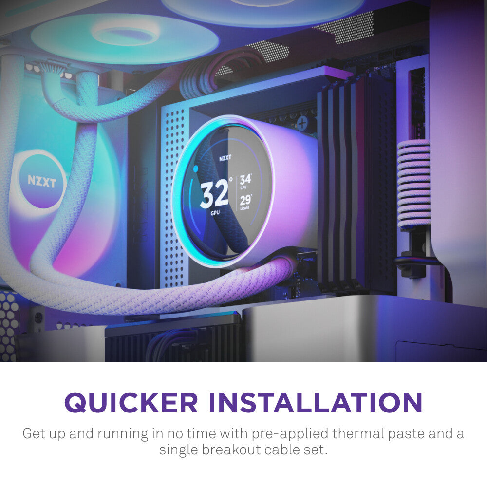 NZXT Kraken Elite 420 RGB Processor All-in-one liquid cooler 14 cm White 1 pc(s)