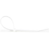 StarTech.com 10"(25cm) Cable Ties - 1/8"(4mm) wide, 2-5/8"(68mm) Bundle Diameter, 50lb(22kg) Tensile Strength, Nylon Self Locking Zip Ties w/Curved Tip, 94V-2/UL Listed, 1000 Pack - White - TAA