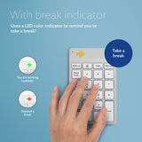 R-Go Tools Numeric keypad R-Go Numpad Break, ergonomic numeric keypad with break software, bluetooth, white