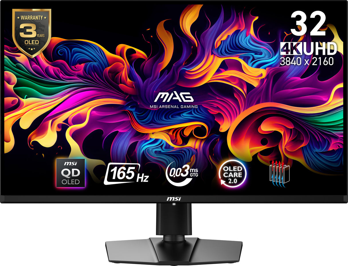 MSI MAG 321UP QD-OLED computer monitor 80 cm (31.5") 3840 x 2160 pixels 4K Ultra HD Black